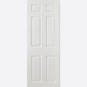 Pre-Assembled White Primed Moulded Smooth 6P Square Top Door Set