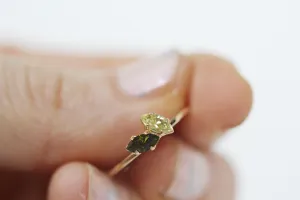 Preorder * Lime Marquise Crystals Ring