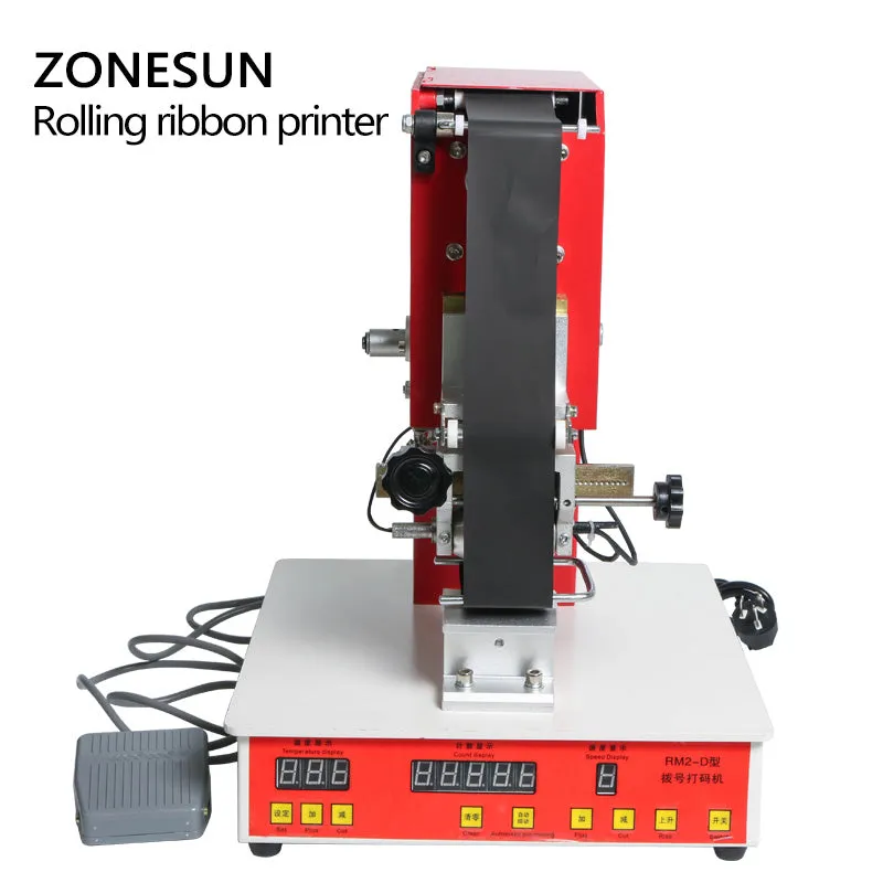 Rolling ribbon printer electric hot thermal printing machine number turning printer expiration code printer date number printer