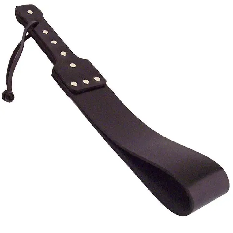 Rouge Garments 17 Inch Black Leather Folded Paddle