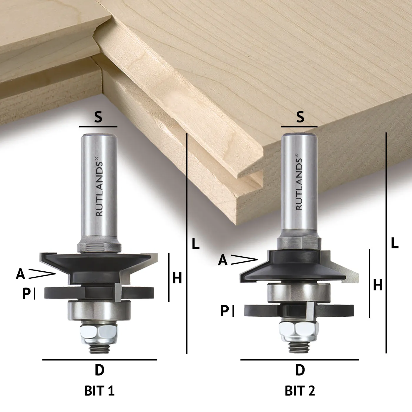 Router Bit Set - Raised Panel Door and Drawer - Bevel