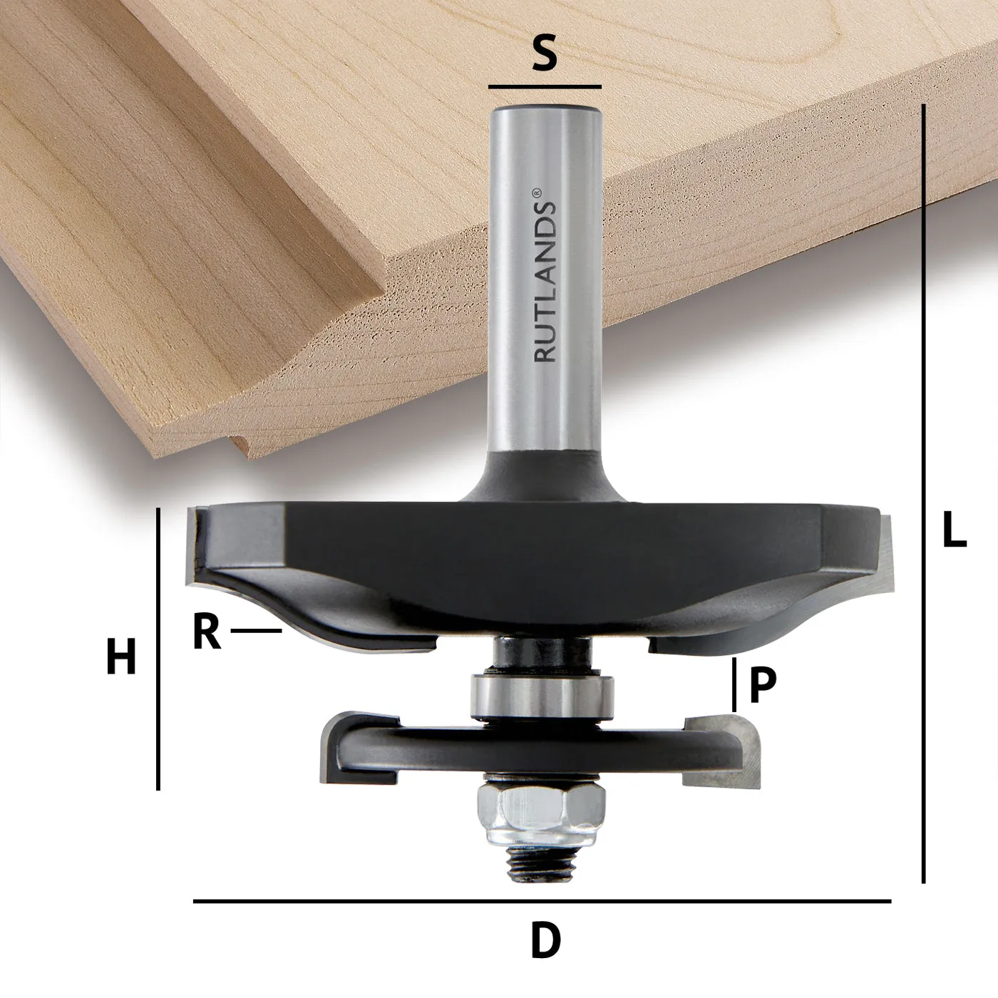 Router Bit Set - Raised Panel Door and Drawer with Backcutter - Bevel