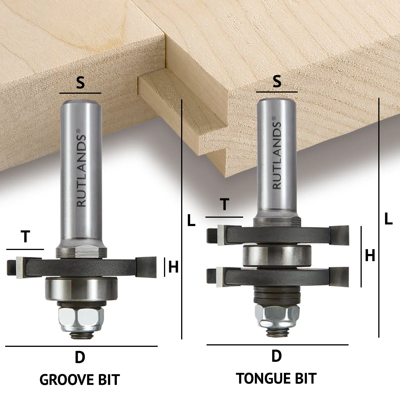 Router Bit Set - Tongue & Groove