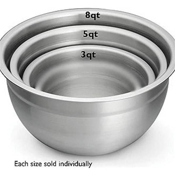 R.S.V.P. 8 Qt. Stainless Steel Mixing Bowl