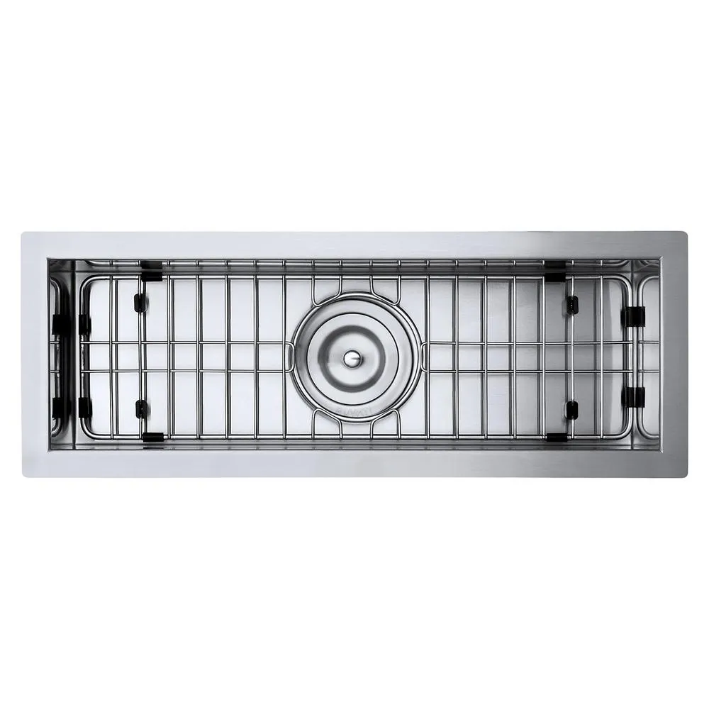 Ruvati 23" x 8" Bar Prep Sink Narrow Trough Undermount 16 Gauge Stainless Steel Single Bowl - RVH7120