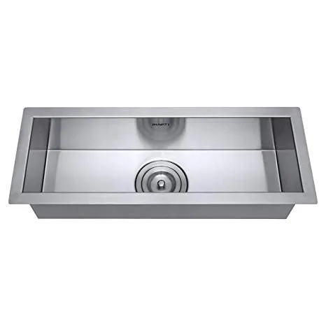 Ruvati 23" x 8" Bar Prep Sink Narrow Trough Undermount 16 Gauge Stainless Steel Single Bowl - RVH7120