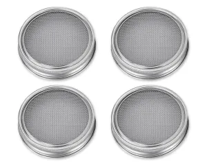 Sprouting Jar Lids 4 Pcs Stainless Steel Sprouting Lids for Mason Jars