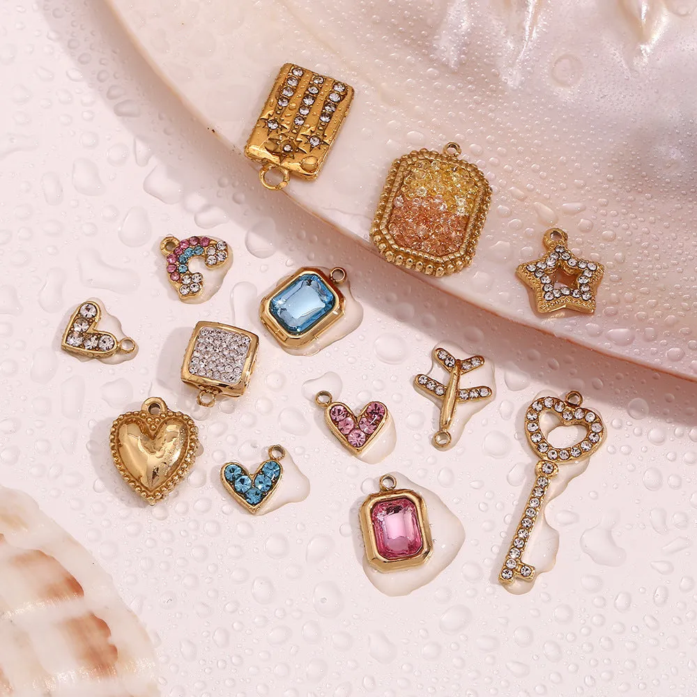 Stainless Steel Gold Plated Charms