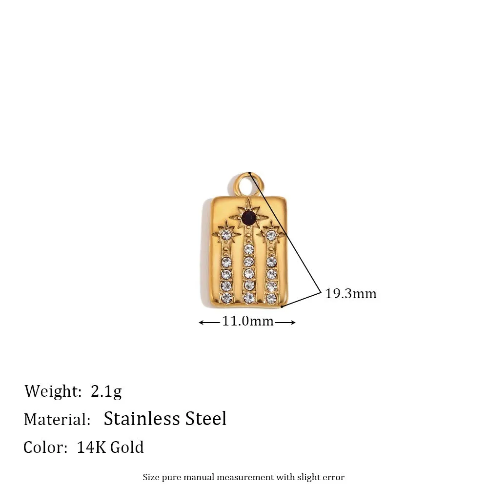 Stainless Steel Gold Plated Charms