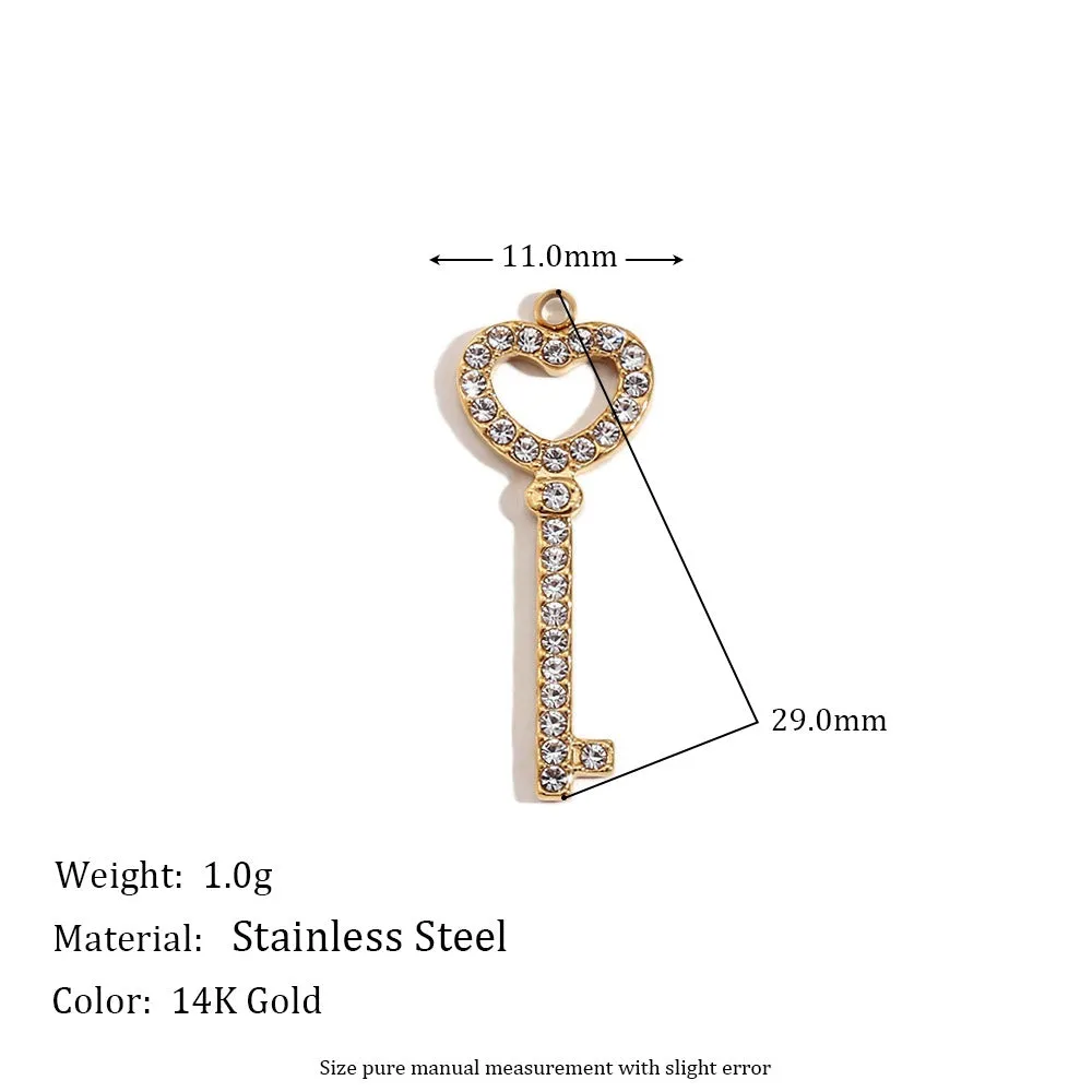 Stainless Steel Gold Plated Charms