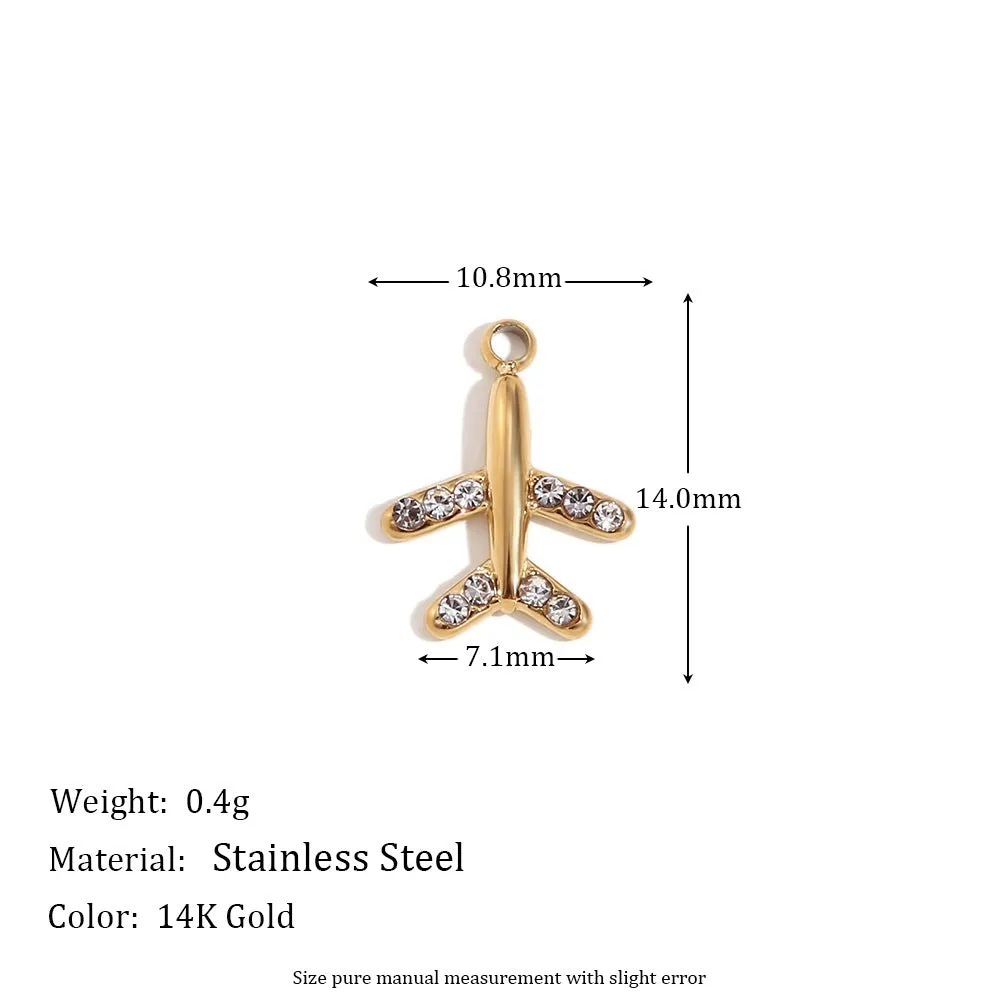 Stainless Steel Gold Plated Charms