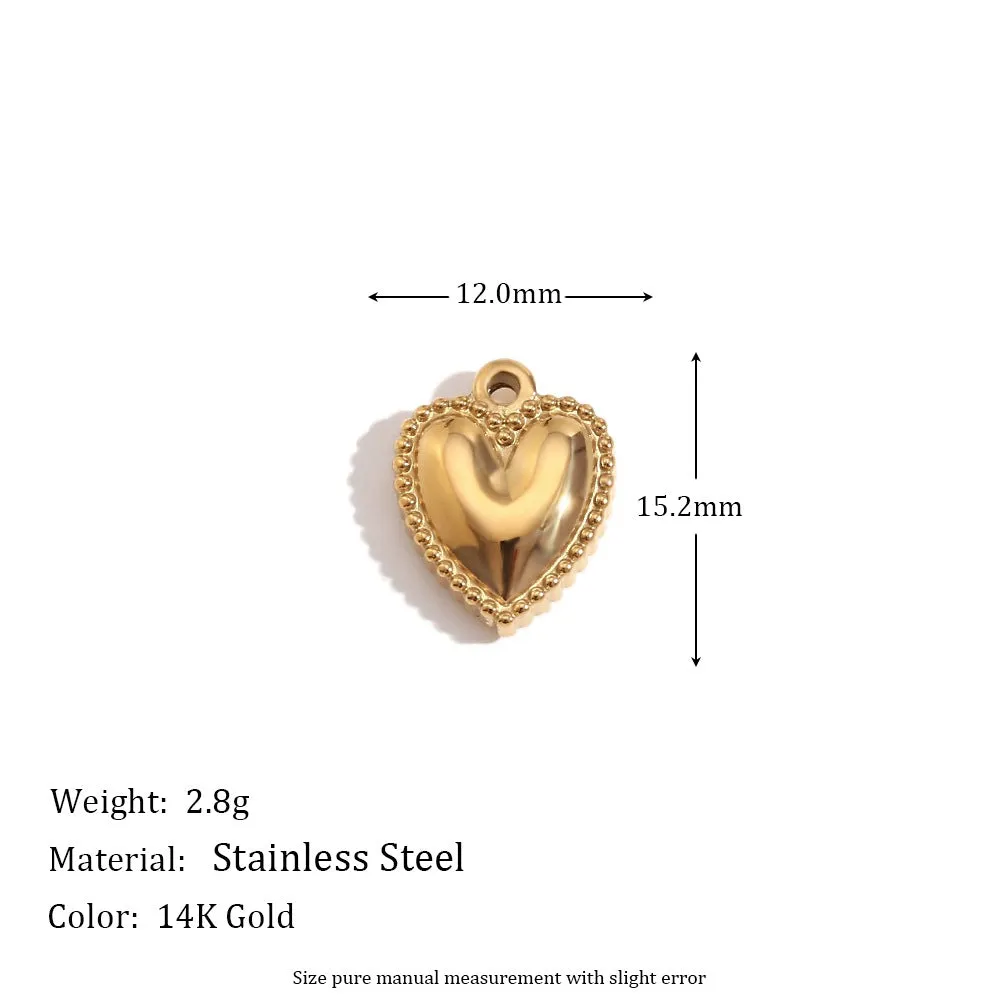 Stainless Steel Gold Plated Charms