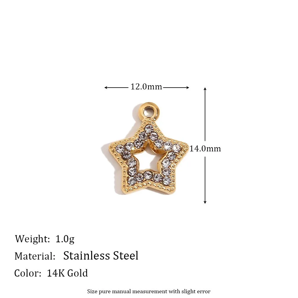 Stainless Steel Gold Plated Charms