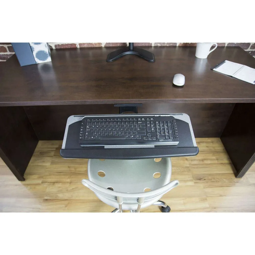 VIVO Silver Under-Desk Keyboard Tray MOUNT-KB01