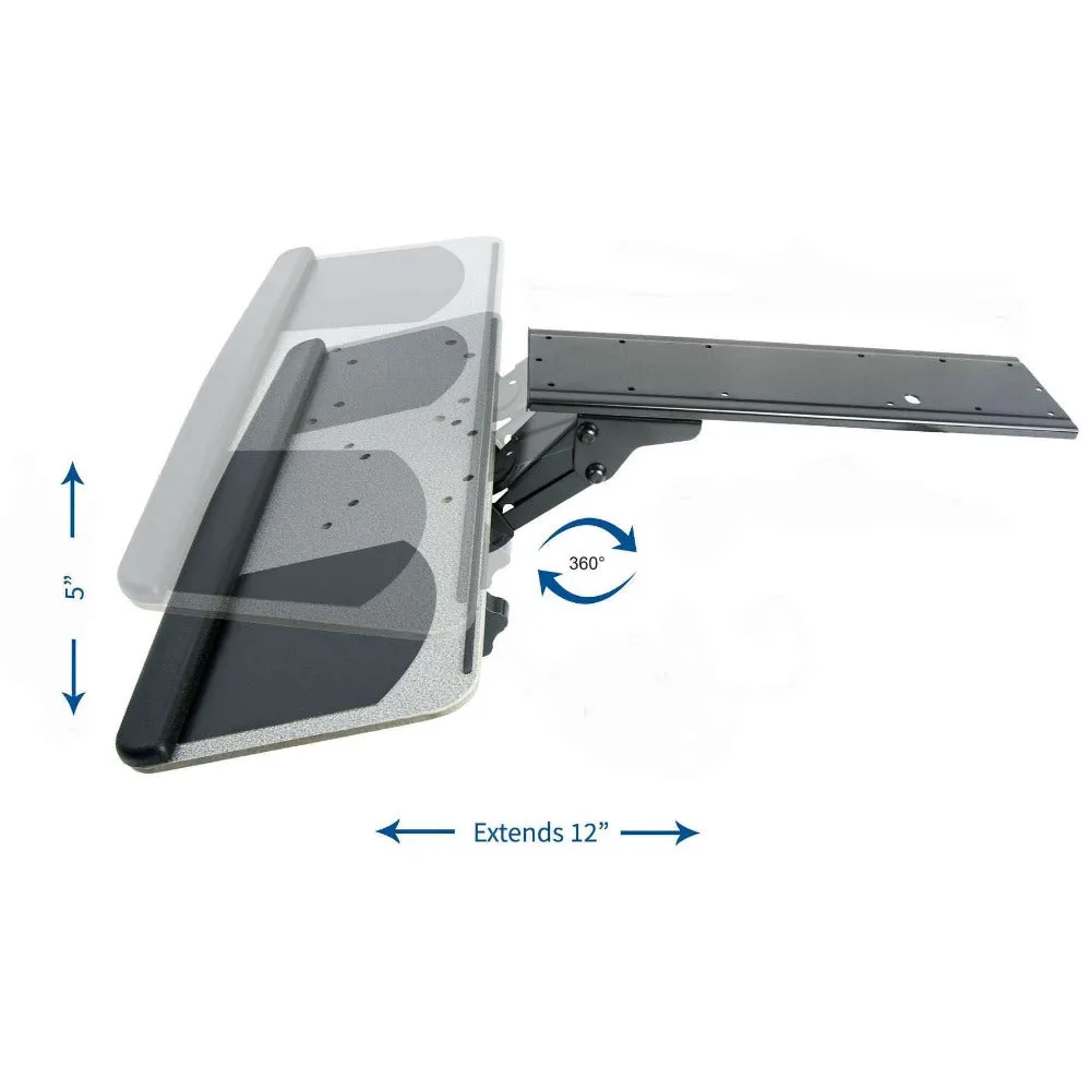 VIVO Silver Under-Desk Keyboard Tray MOUNT-KB01