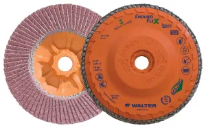 Walter 06F454 4.5" 40 Grit Spin-On Enduro-Flex Stainless Flap Disc