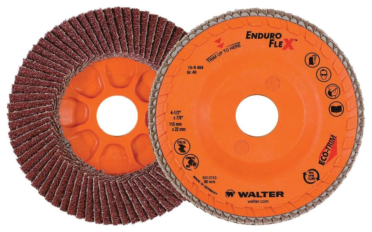 Walter 15R454 4.5" x 7/8" 40 Grit Enduro-Flex Flap Disc